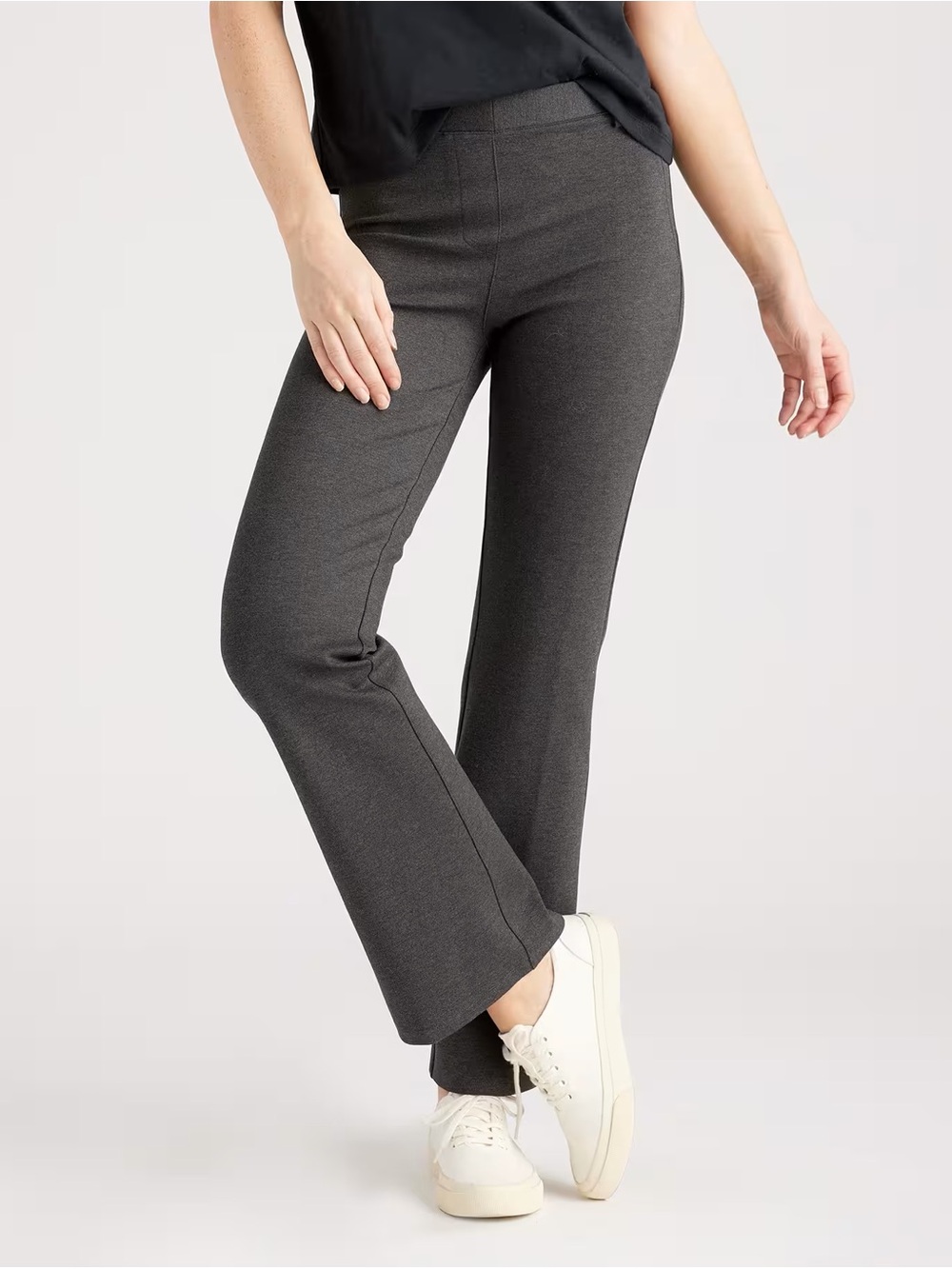 Quince Ultra Stretch Ponte Bootcut Pants in Charcoal Size Medium